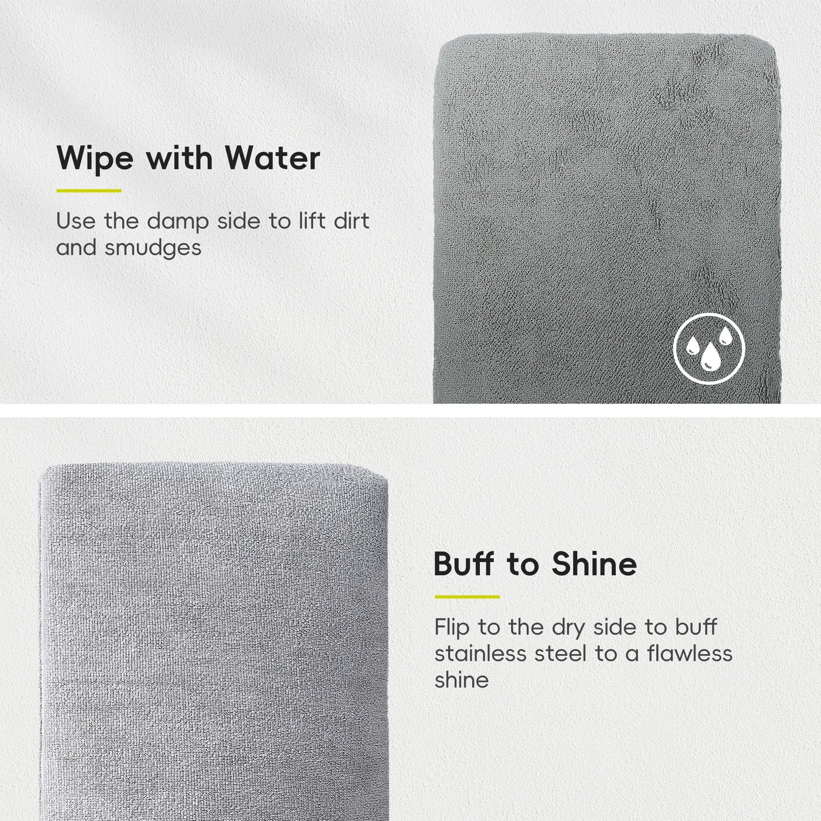 Microfiber Cleaning Mitt for Stainless Steel – Lint-Reusable Polishing Cloth …