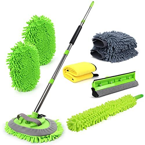 🚗 62” Car Wash Brush with Long Handle Car Wash Mop Mitt Chenille Car Cleaning