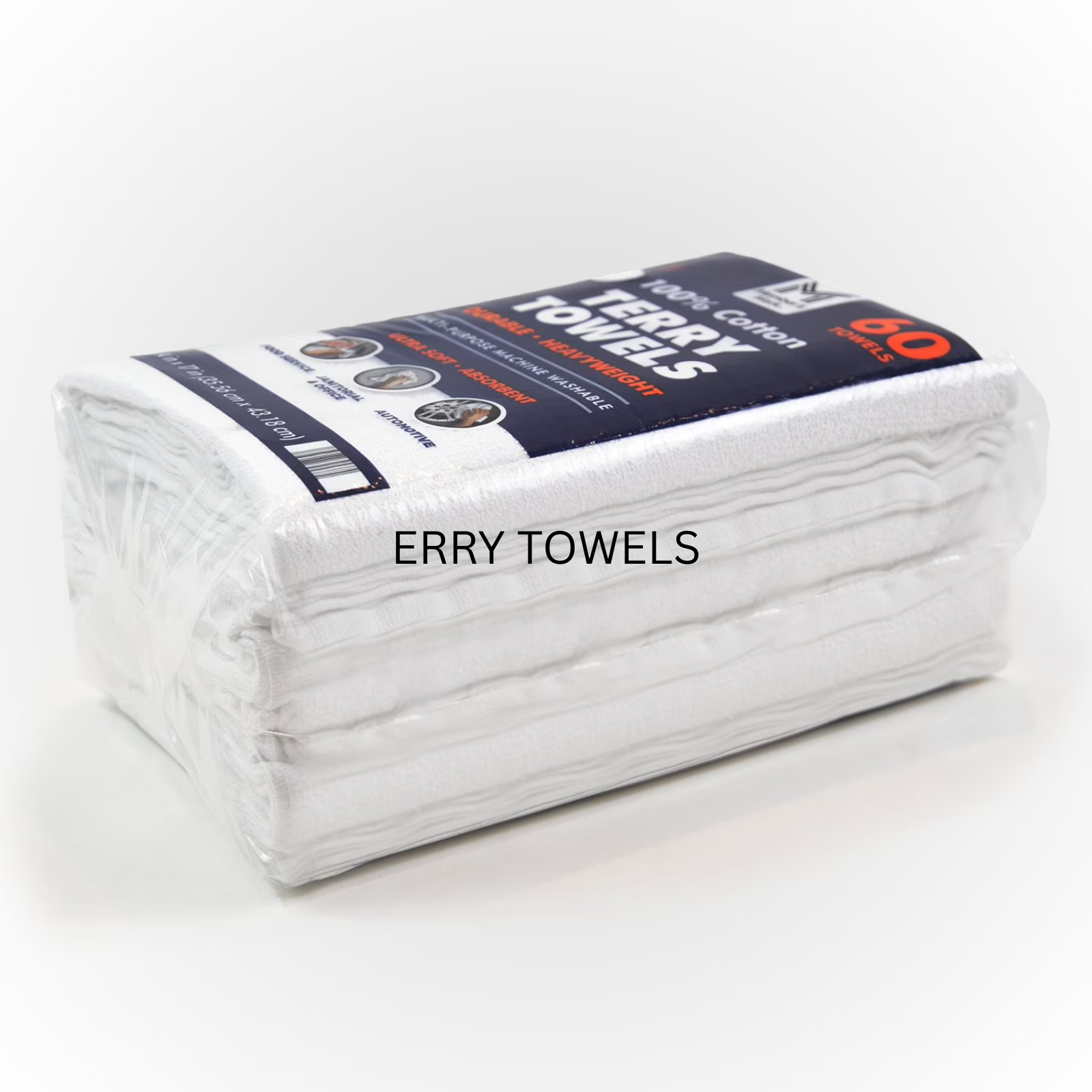Member’s Mark 60 Pack 100% Cotton Terry Towels White 14×17 Heavyweight