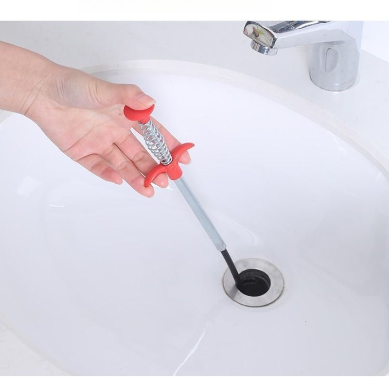 1PC Spring Pipe Dredging Tool 0.6M-3M Drain Snake Clog Remover Cleaning Stick US