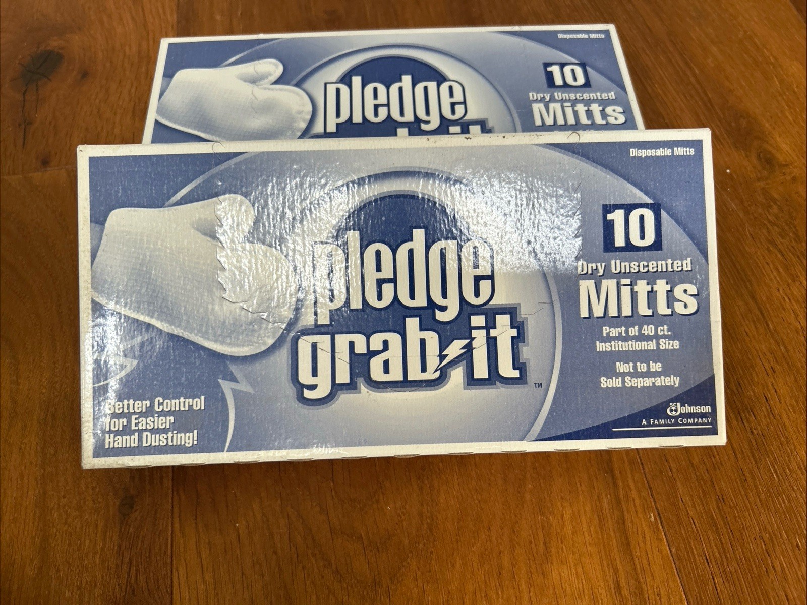 2 Pledge Grab It Disposable Mitts Dry Unscented 10 Ct Hand Dusting Vtg Japan