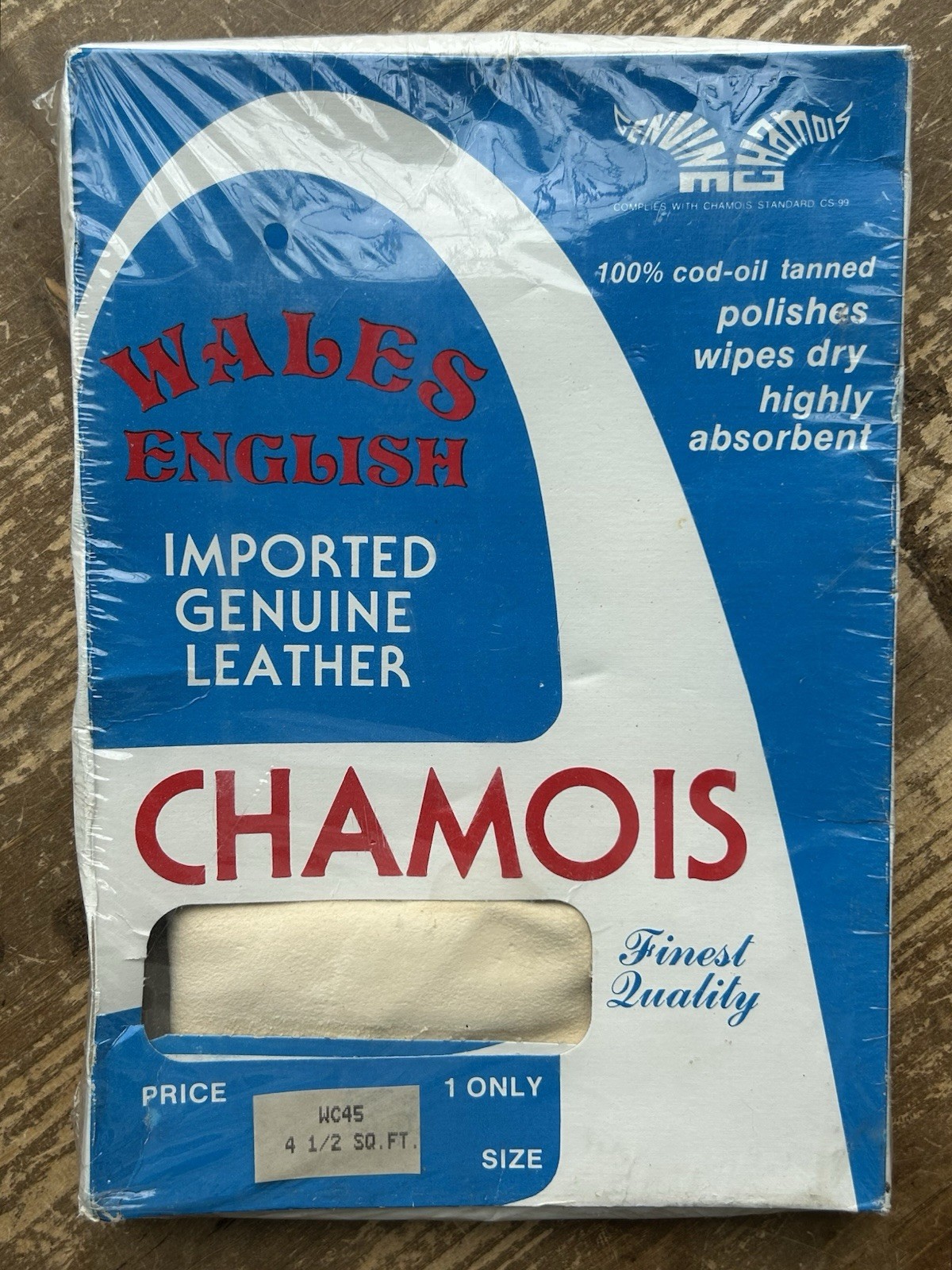 NEW Vintage Cod Oil Tanned WALES ENGLISH Genuine Leather Chamois S.M. Arnold