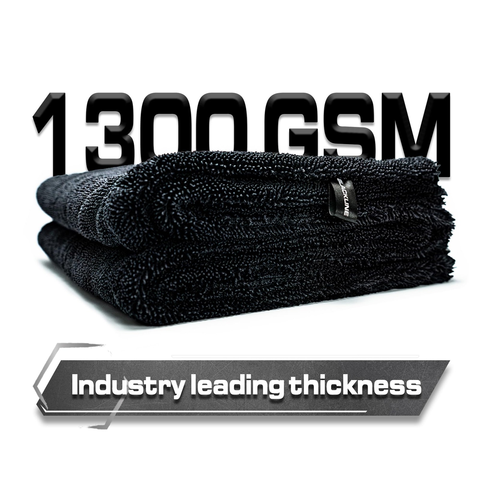 Blackline 24×36 Microfiber Drying Towel, 1300GSM, Streak Lint Free