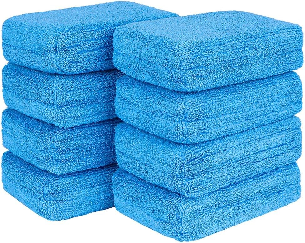 Microfiber Applicator Pads, Scratch-Car Wash Sponge for Cleaning, Premium Wax