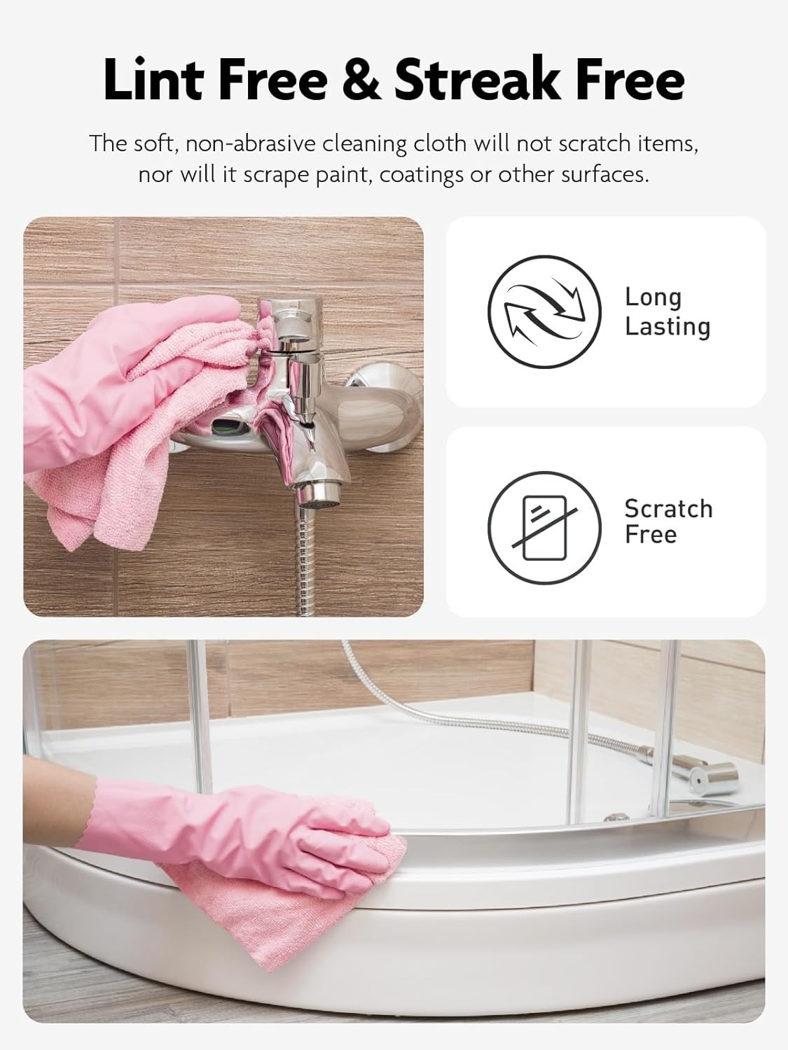 40 Pack 12″ ×12″ Tear Away Microfiber Towels Reusable Washable Ultra Absorbent