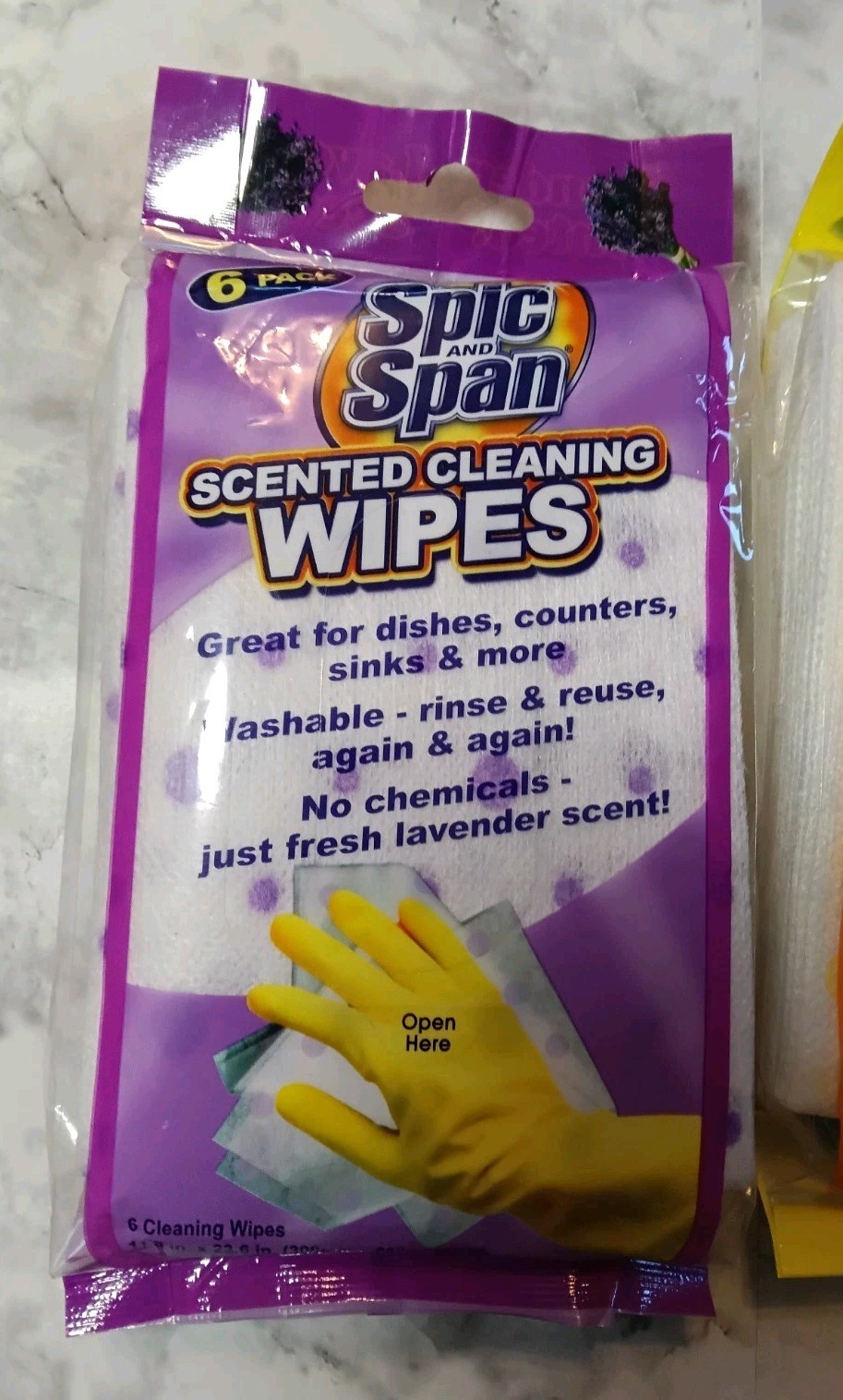 3 Spic And Span Scented Cleaning Wipes 6 Packs 2 Lemons, 1 Lavender New