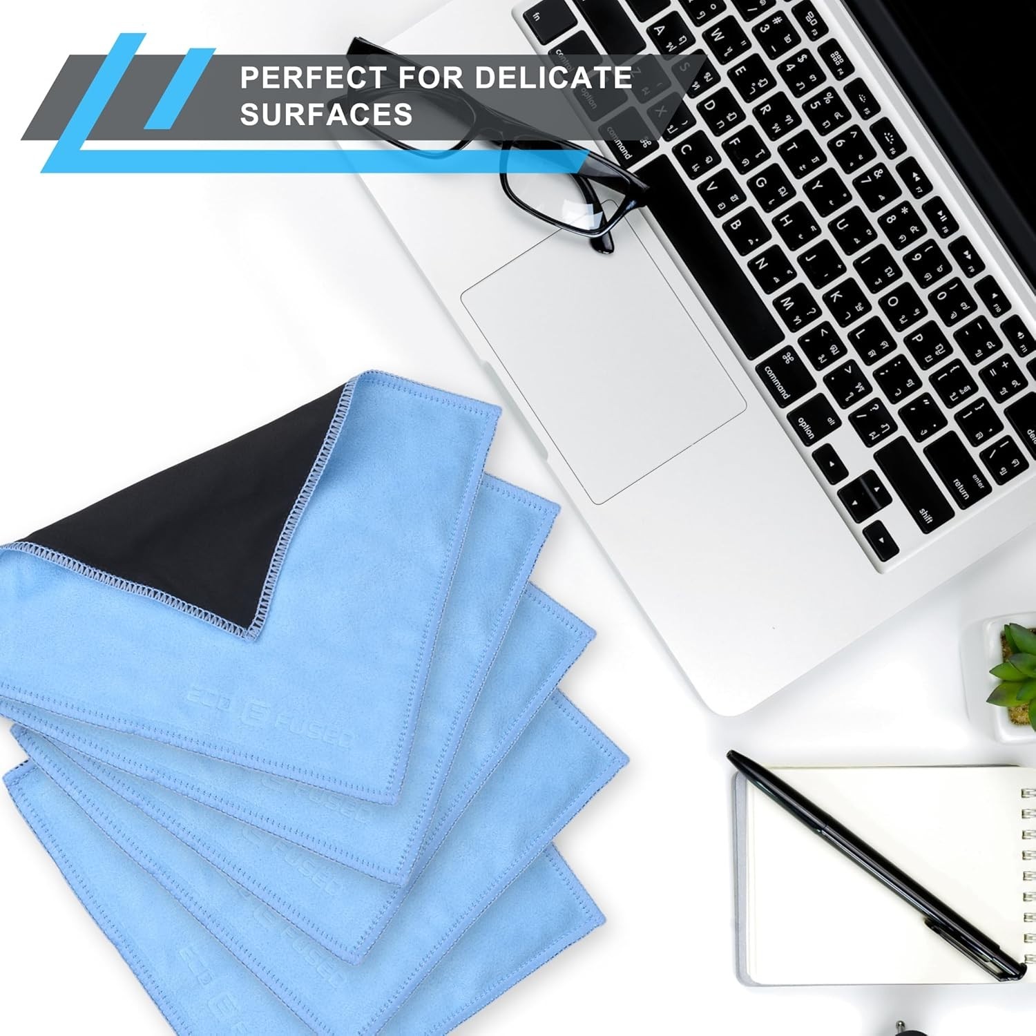 Lint-Free Microfiber Cleaning Cloths – 5 Pack to Safeguard Screens & Lenses