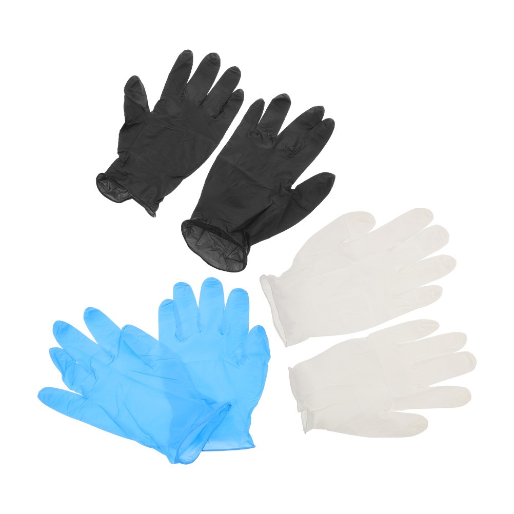 3 Pairs Durable Rubber Shop Gloves Nonslip Mechanic Gloves Assorted Colors