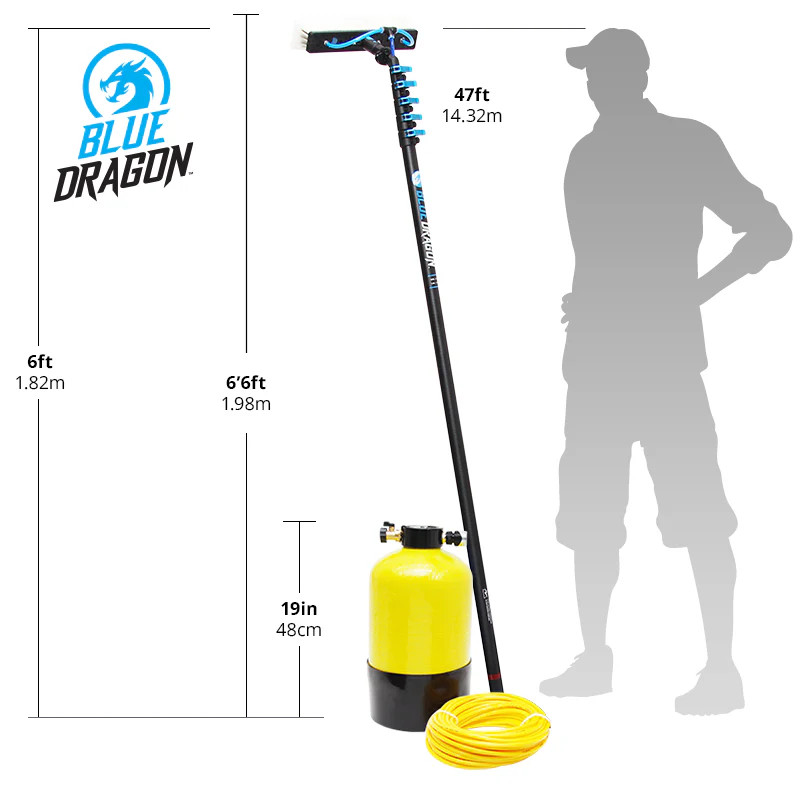 Blue Dragon Water Fed Pole and Yellow DI Tank Starter Kit
