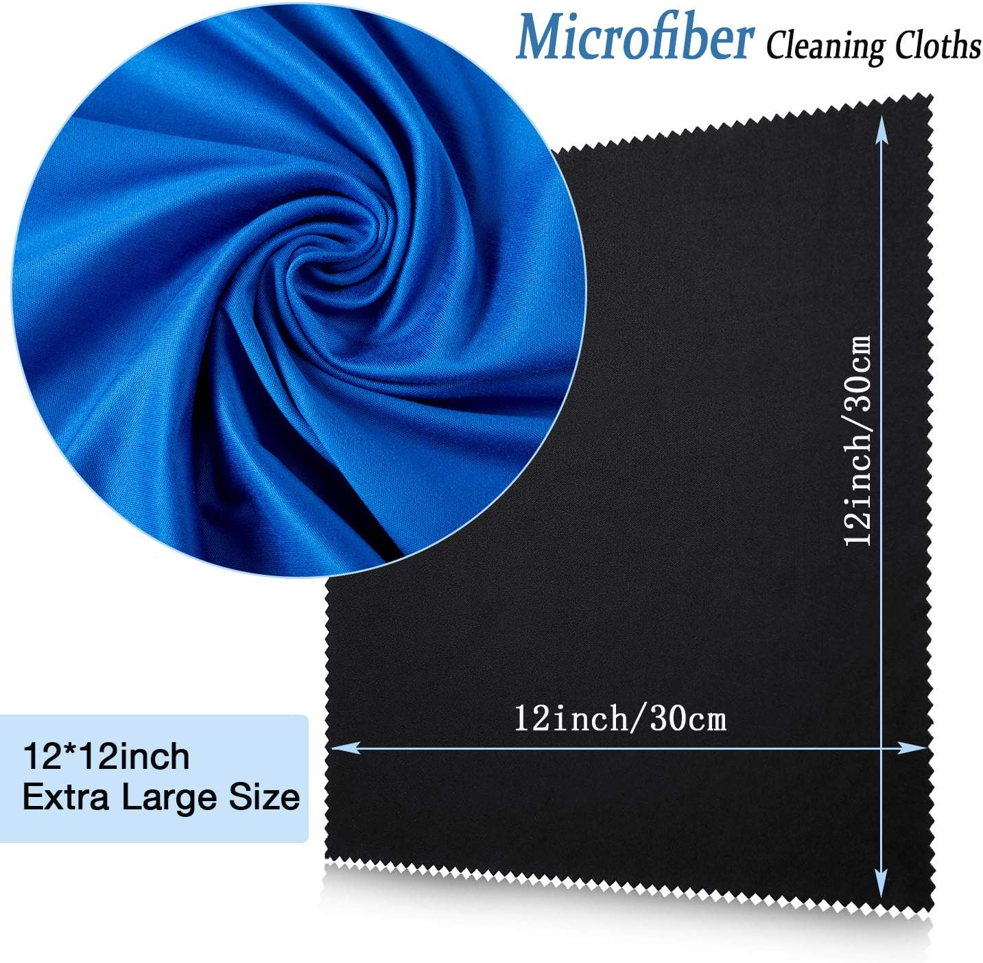 Frienda 12 Pack Large Microfiber Glass Cleaning Cloths 12 X 12 Inch Oversized Ey