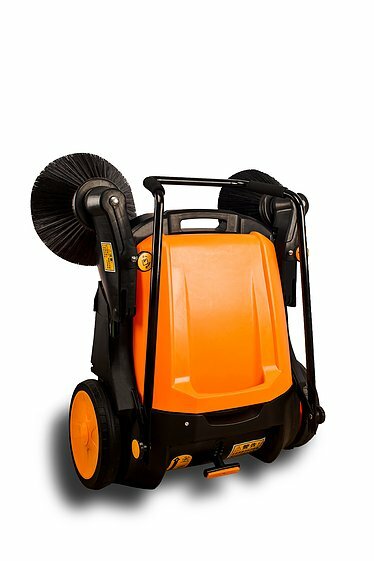 Industrial Floor Sweeper, Dual Side Brooms,39″ Walk-behind Floor Sweeper, C38