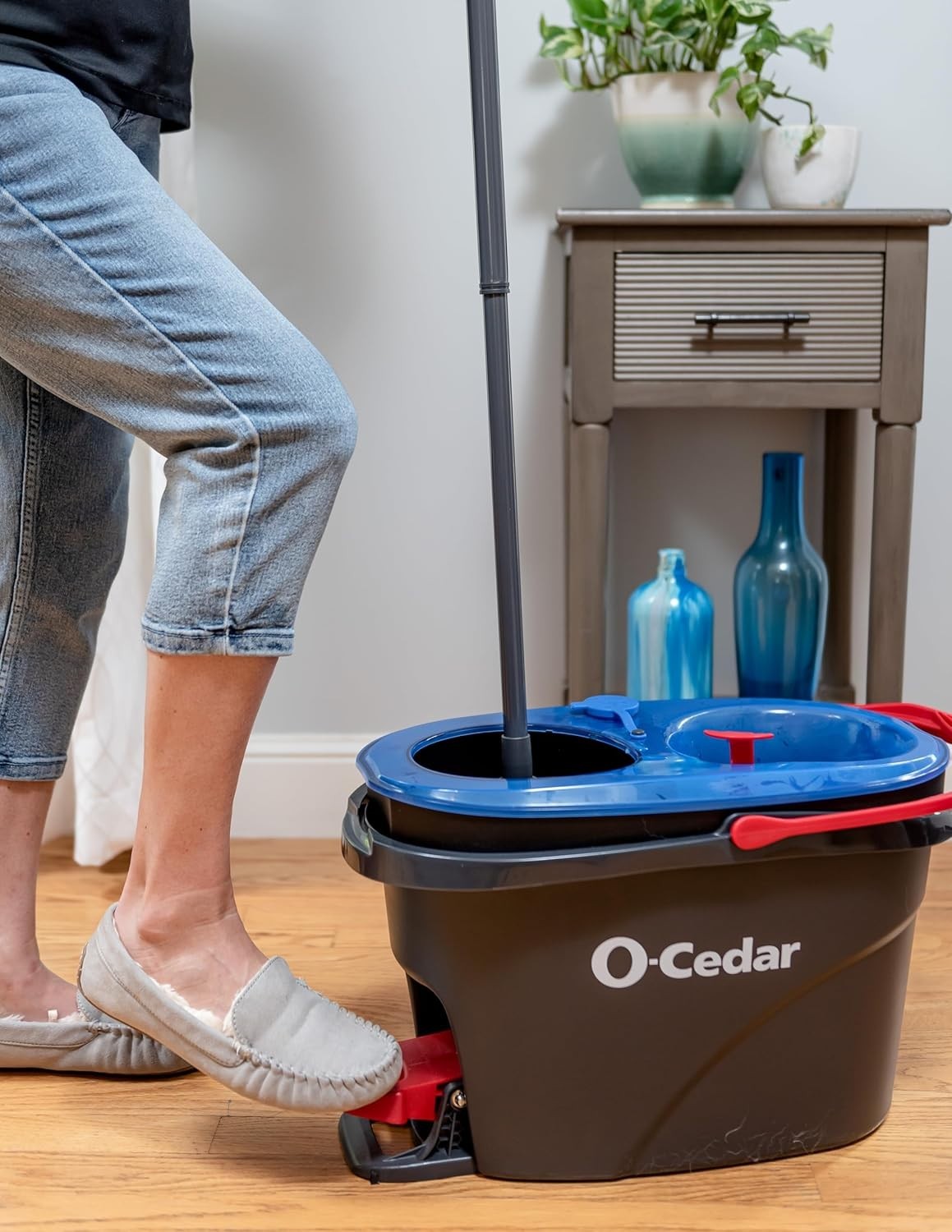 O-Cedar RinseClean Spin Mop & Bucket System | Clean with Clean Water | Remove…
