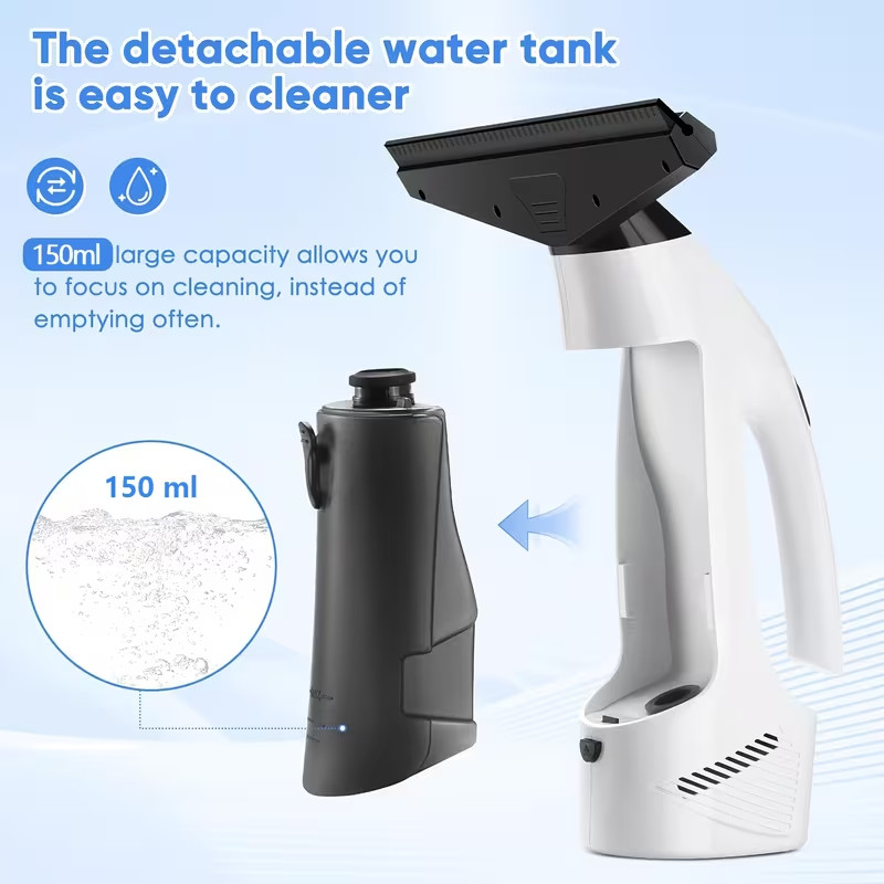 Cordless Window Cleaner Vacuum Squeegee Glass Wiper Multisurface Adjustable New