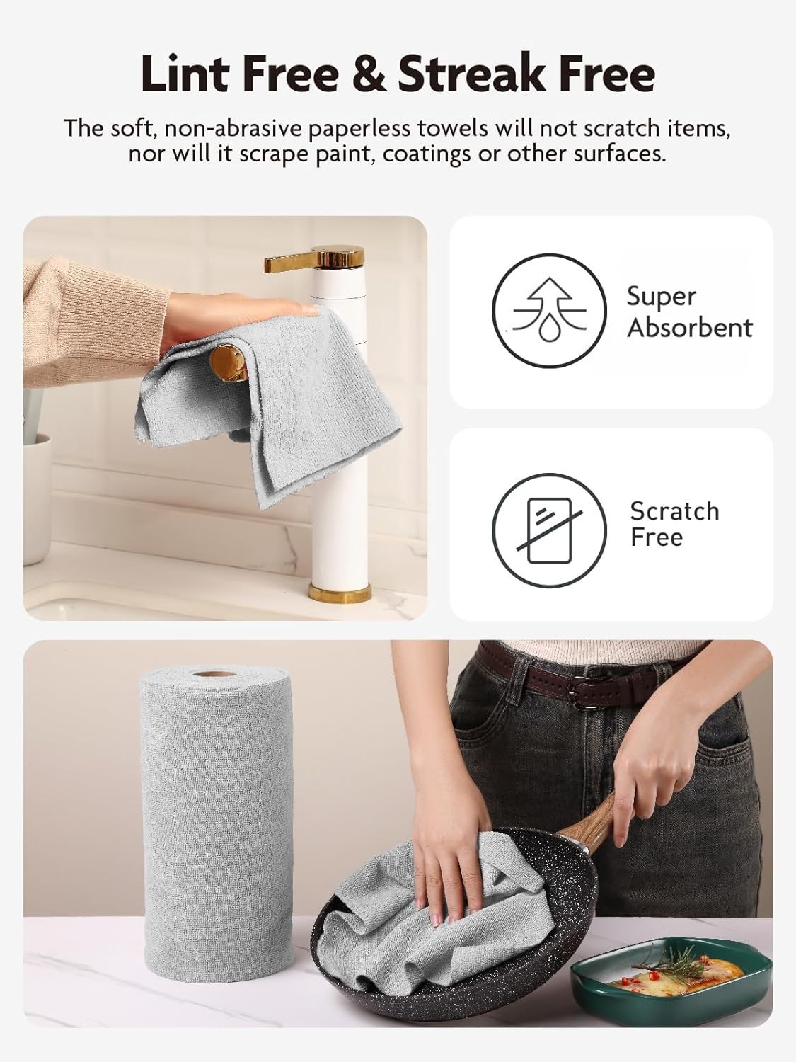 Ultra Absorbent Microfiber Towels – 150 Pack for Effortless Cleaning