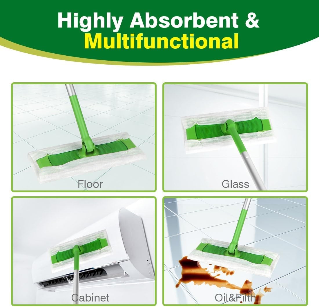 Dry Sweeping Cloths Pads Compatible with Swiffer Sweeper, Disposable Duster