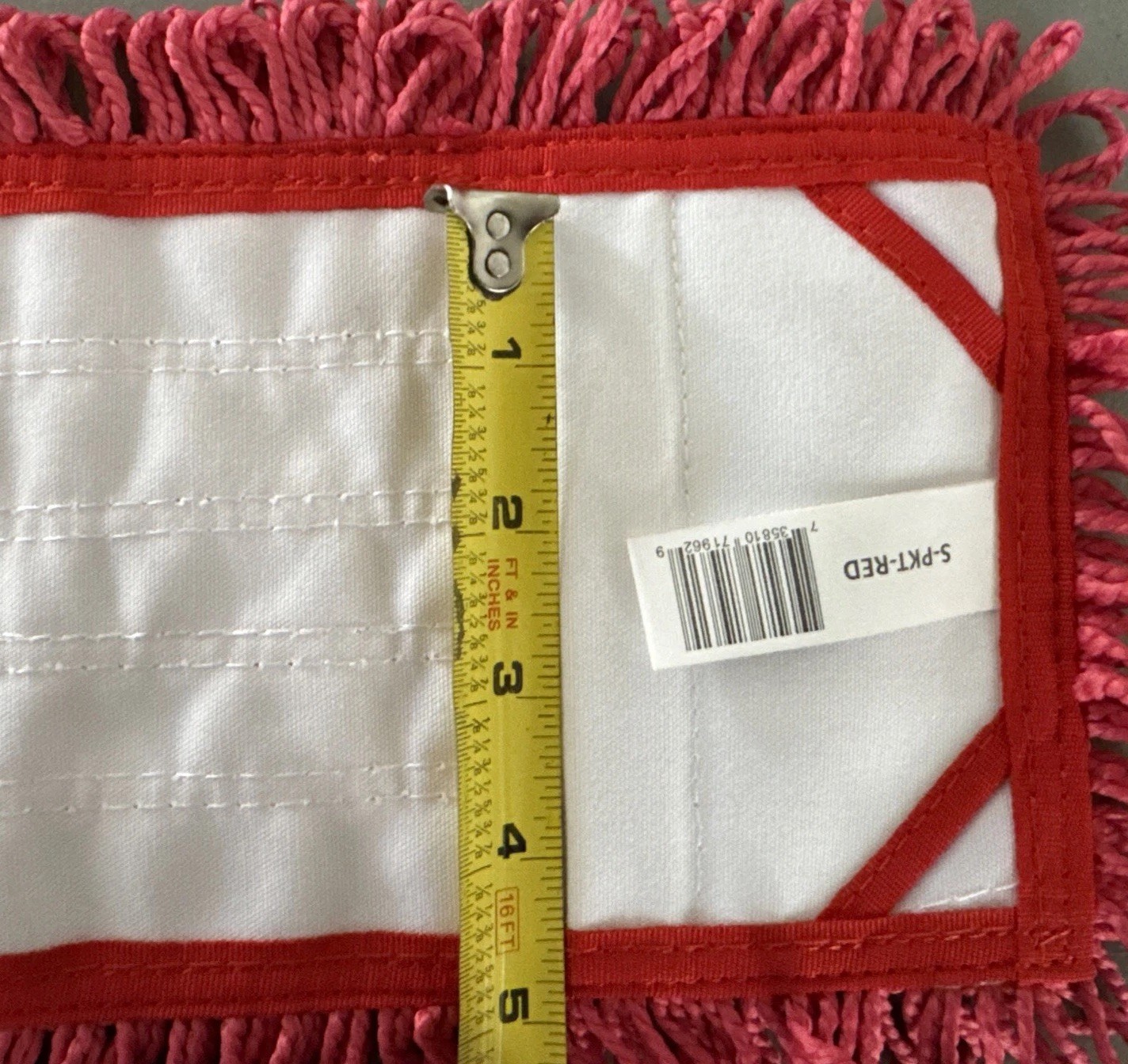 Case( 50 ) 16″ Microfiber & More Economy Pocket Mop – Red 16X4.5″