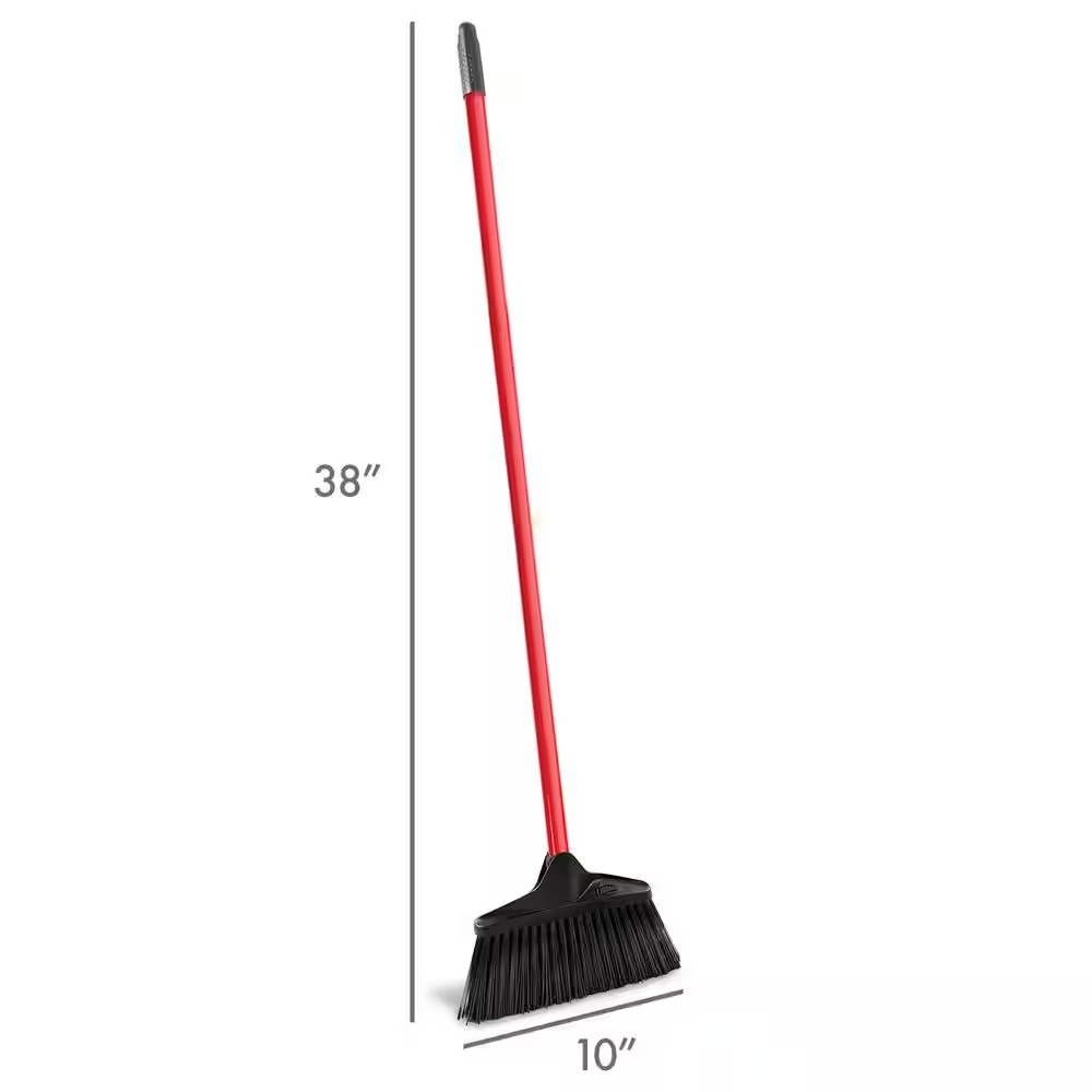10 in. High Power Lobby Broom with Steel Handle