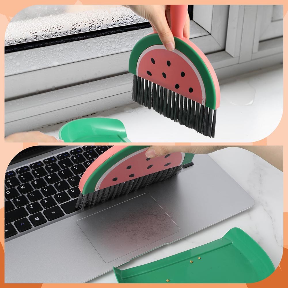Lightweight Portable Sturdy Easy-To-Use Reusable Washable Desktop Mini Broom Set