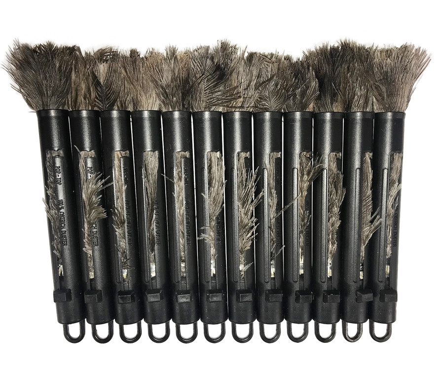 12-Pack Retractable Ostrich Feather Duster W/ Metal Coil Wire Binding by ALTA