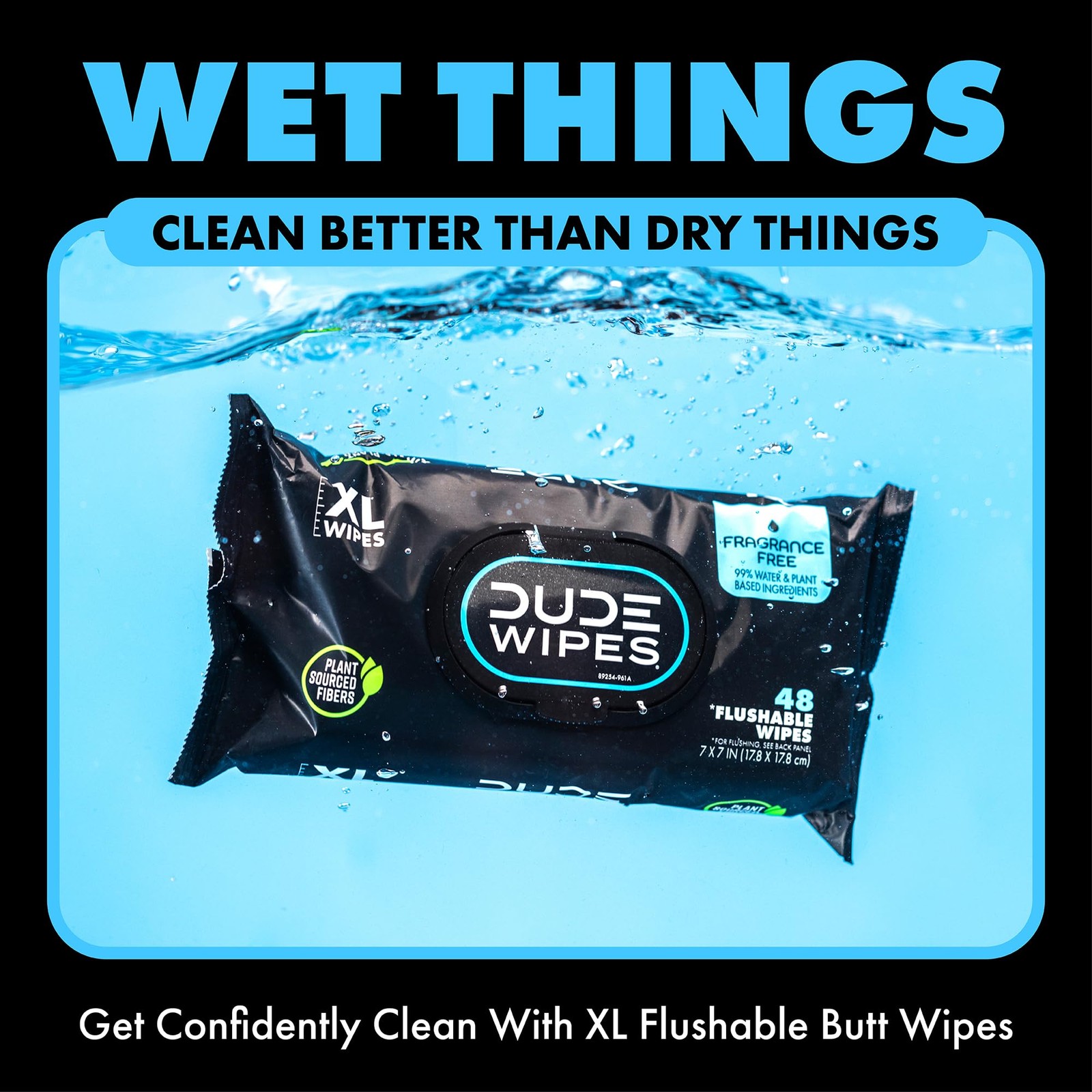 Dude Wipes On-The-Go Flushable Wipes – 1 Pack 30 Count – Unscented Extra-Large