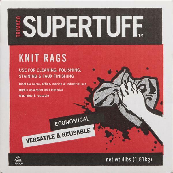 (3)- Trimaco SuperTuff 4 Lb. White Knit Staining Rags Model: 10817