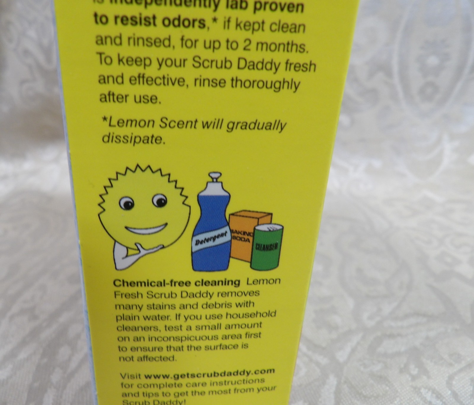 New! Lot 3 Vintage Scrub Daddy Lemon Scent Sponge Made in Germany