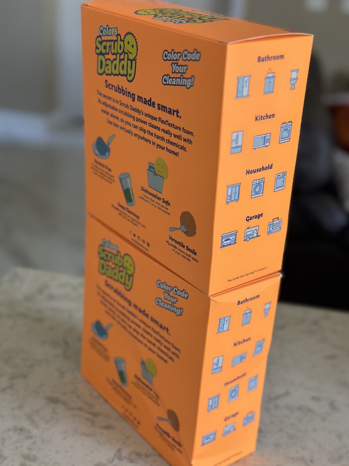 Two pack Scrub Daddy Scratch Free Sponges for Dishes & Home Variety Pack 8 + 8