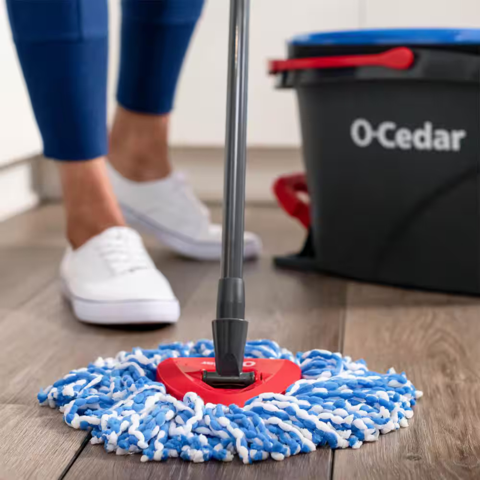 O-Cedar RinseClean Spin Mop & Bucket System Clean with Clean Water, Freeship