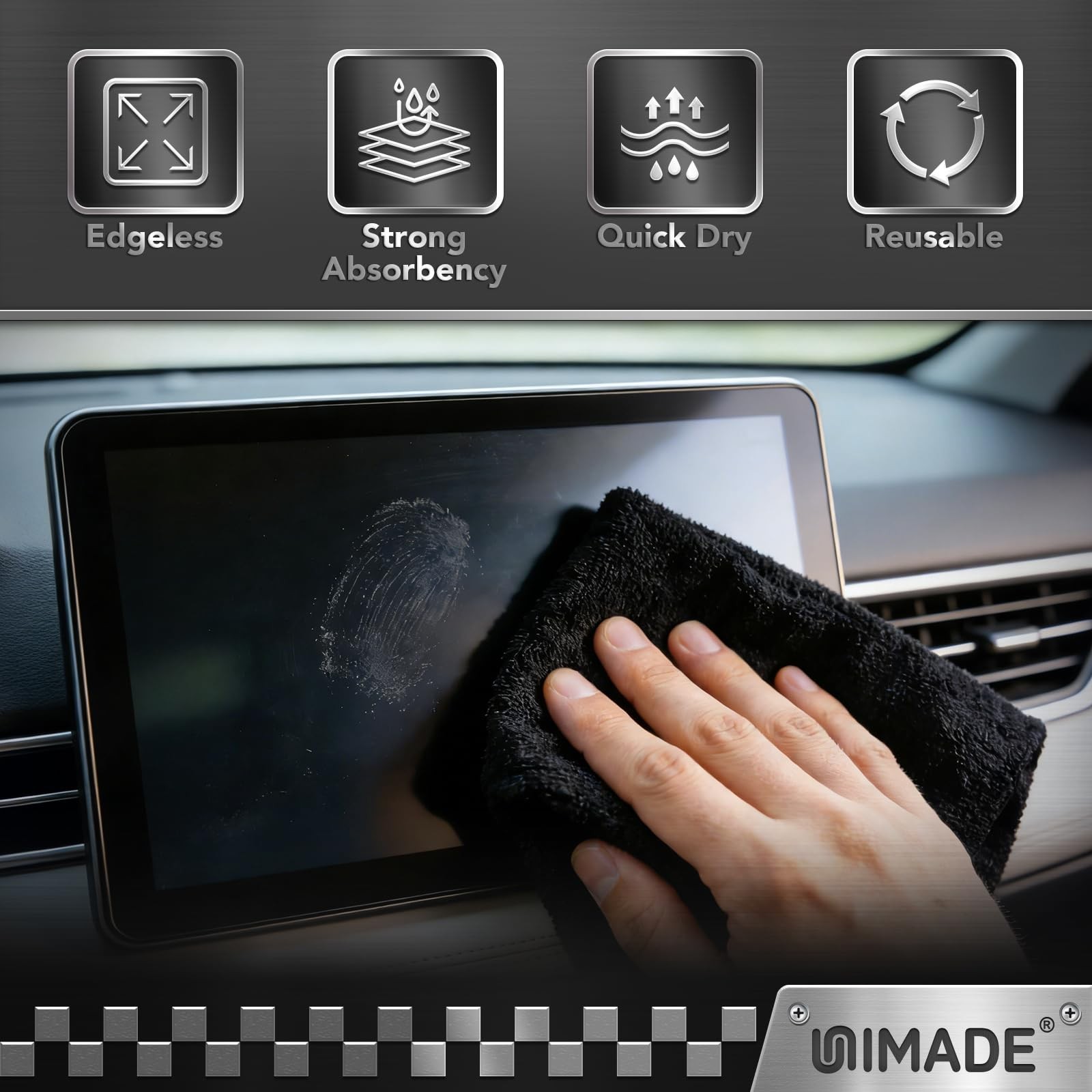 UNIMADE Microfiber Cleaning Cloth, 100 Pack Microfiber Towels for Cars Commer…