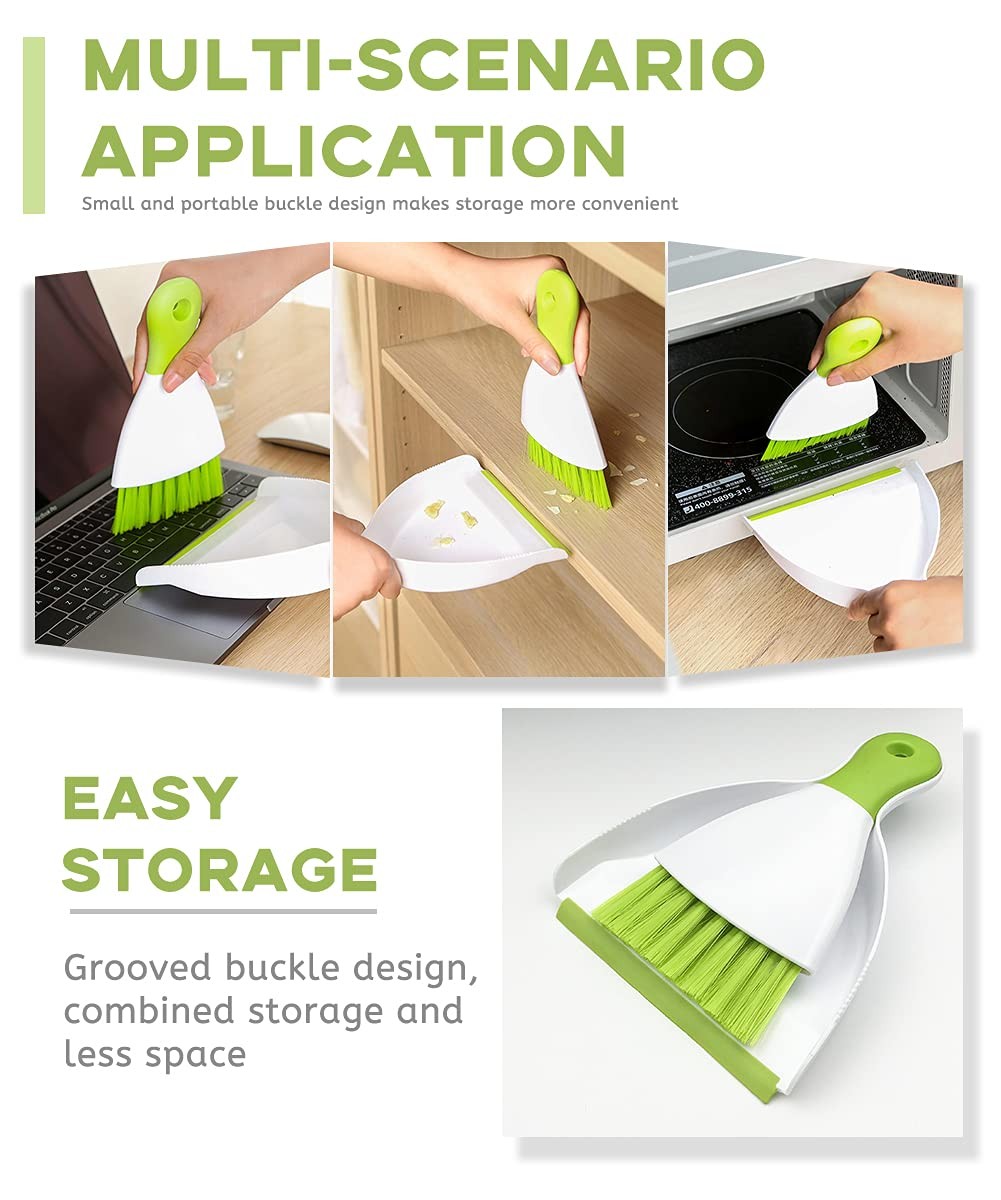 Dust pan Broom Brush Dustpan – Small Broom and Dustpan Set, Mini Broom and Du…
