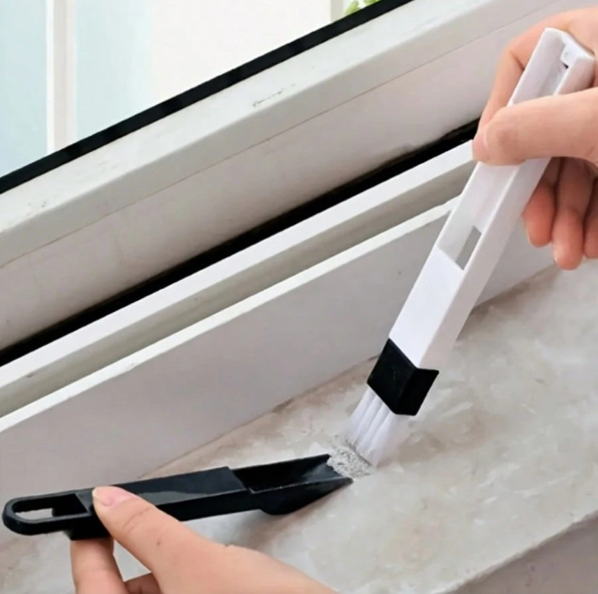 3 in 1 Multi-Purpose Window Slot Cleaning Brush for Keyboard & Glass Dustpan-NEW