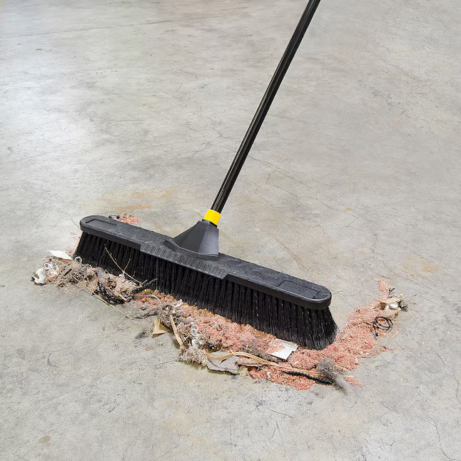 Quickie Bulldozer 24-in Poly fiber Smooth surface Push to center Push Broom