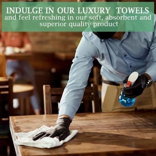 100% Cotton Terry Towel Cleaning Rags White 14’x17’|Pack of 60|Grade White Ra…