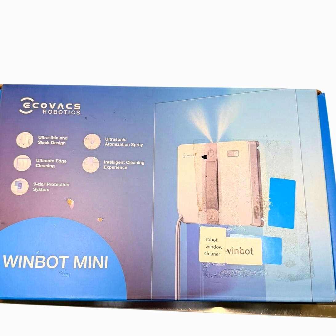 Ecovacs WINBOT Mini WG841-01 Robotic Window Cleaner Box Tested Open Original Box