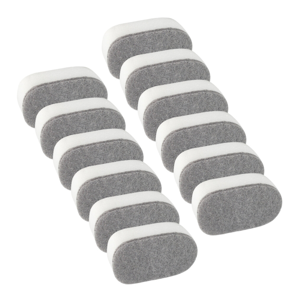 12Pcs Cleaning Loofah Sponge Strong Water Absorption Grey and White Complex