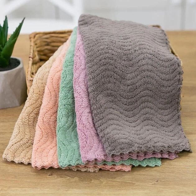 20pcs of 10×10 in microfiber soft absorbent kitchen cleaning towels, rags