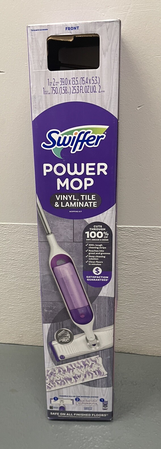 Swiffer Power Mop Starter Kit Floor Cleaner Vinyl Tile Laminate NEW