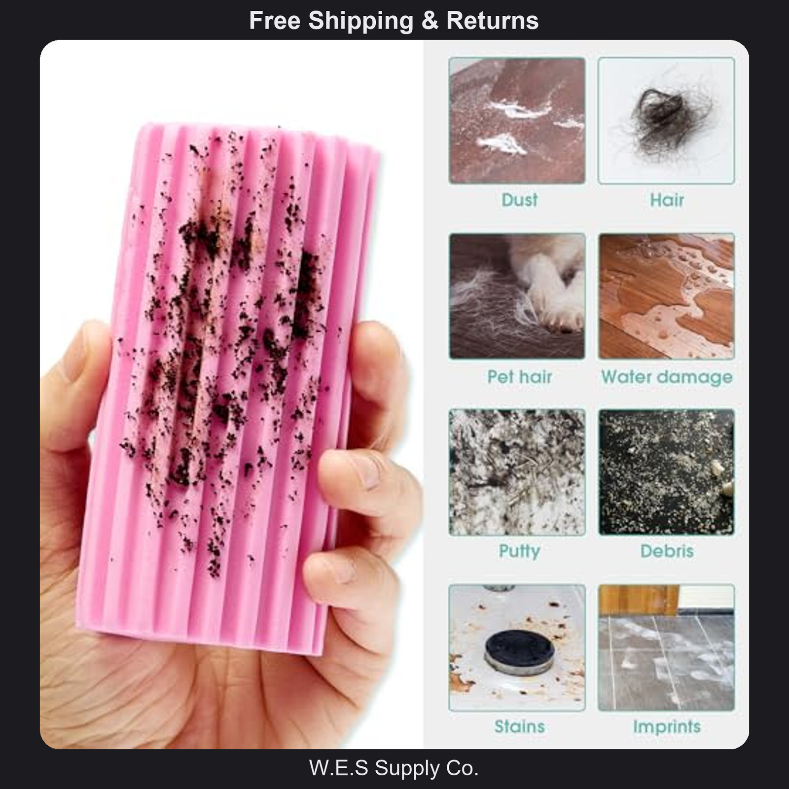 4 Count Mr. Scrub Pink Damp Dusting Sponge for Household Cleaning