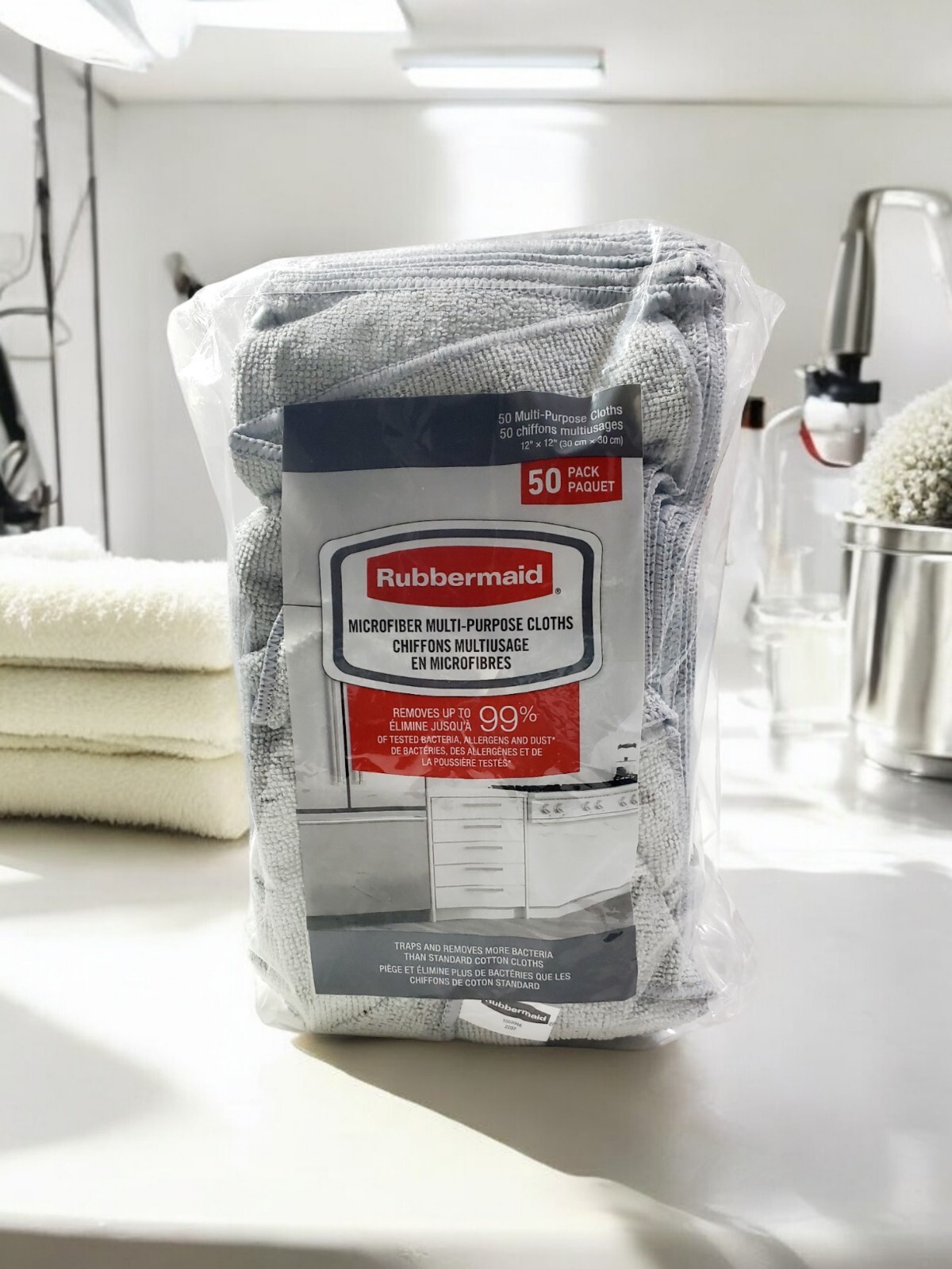 Rubbermaid Microfiber Multipurpose Cloth Towels Non-Scratch Reusable Wash 33 pk