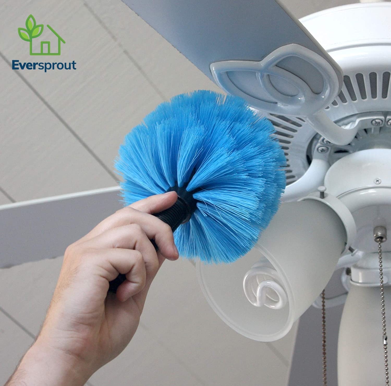 EVERSPROUT Twist-On Cobweb Duster | Hand Packaged 1 Count (Pack of 1), Blue
