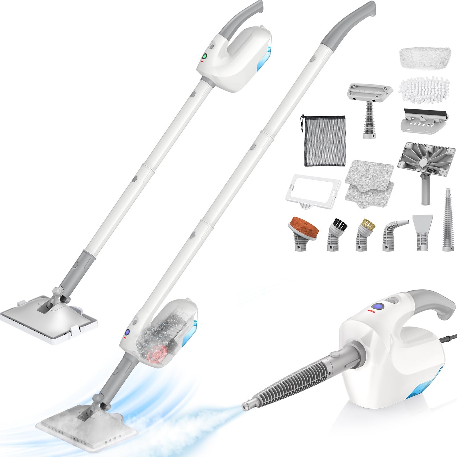 10-in-1 Steam Mop, Detachable Handheld Steam Cleaner, Multi & Up Steamer for …