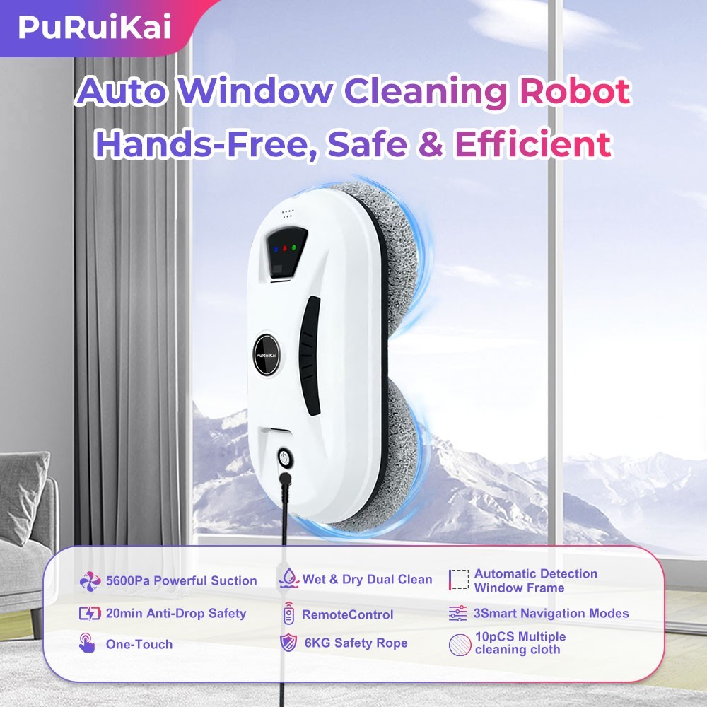 PuRuiKai’s latest 2026 model intelligent high-rise glass cleaning robot