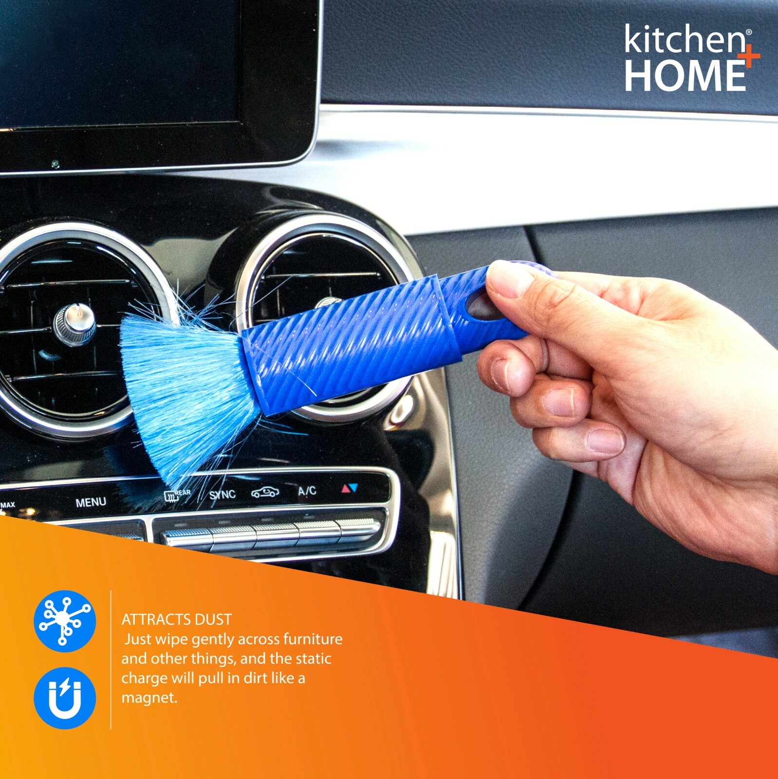 Mini Duster – 6.5″ Compact Travel Duster w/ Carry Case – Computer Car Duster