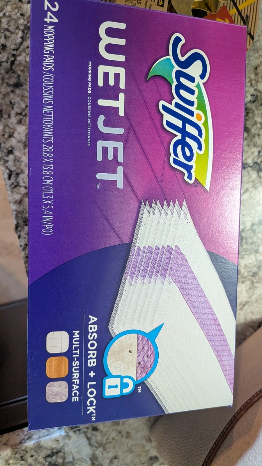 Swiffer WetJet Multi-Surface Floor Cleaner Pad Refill, 24 Count, Fresh Scent