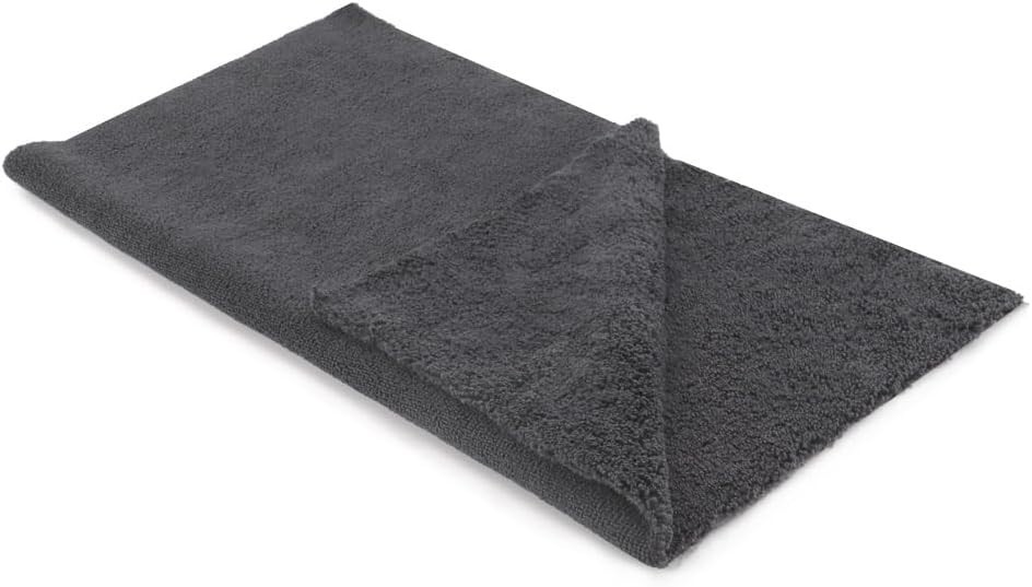 12 Toallas de Microfibra 350GSM Gris para Lavado de Autos 16×16″