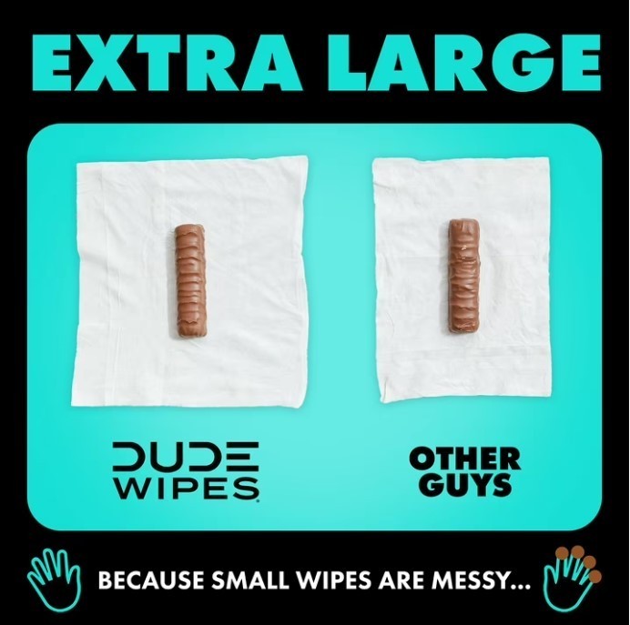 DUDE Flushable Wipes XL Mint Chill Wet Wipes 48 Ct 5 Pack 240 Total, New, Sale