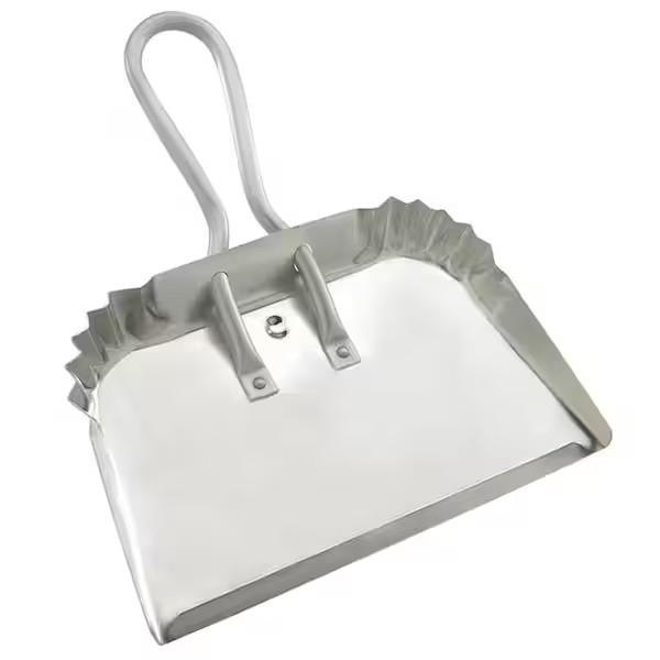 Professional 17 in. Aluminum Dust Pan, indoors and outdoor Silver