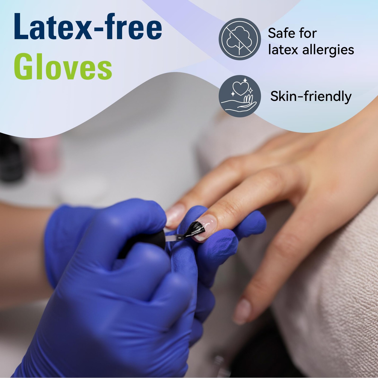SWIFTLITE Disposable Nitrile Gloves, Food Safe, Latex-Free Small, Dark Blue