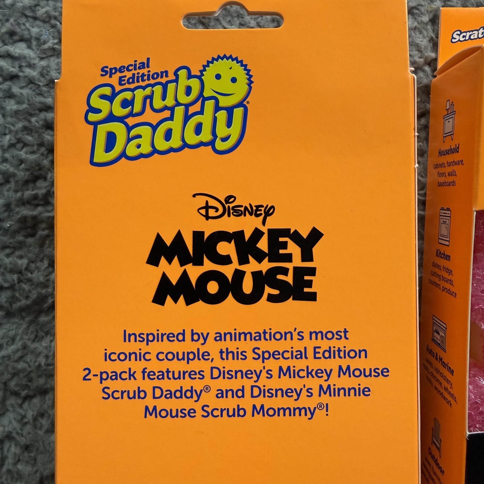 Lot of 2 Scrub Daddy Sponge 2 Pack Pink Disney Mickey Mouse Minnie Special Editi
