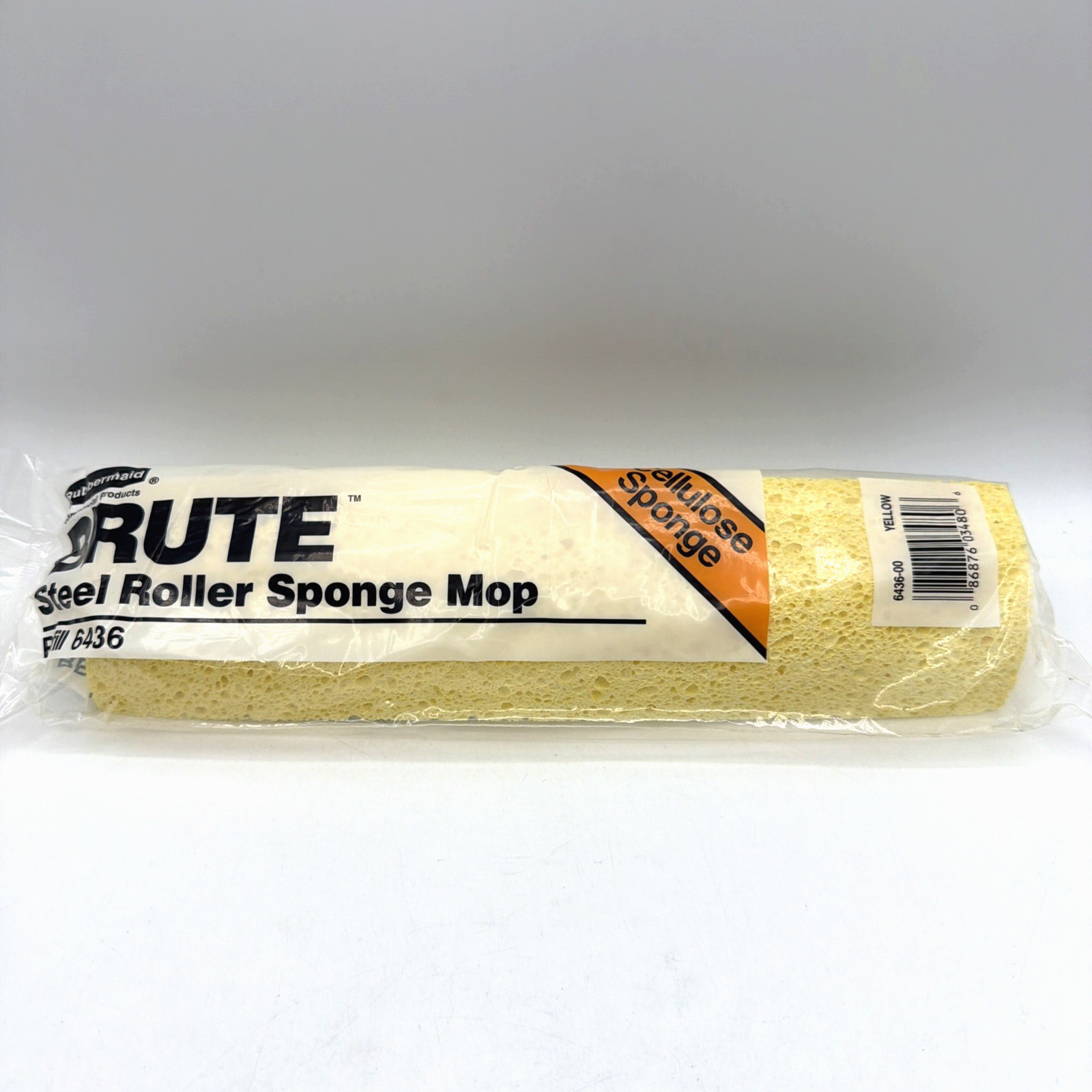 Rubbermaid Brute 6436 Steel Roller Sponge Mop Head Refill Cellulose Sponge 4 PK